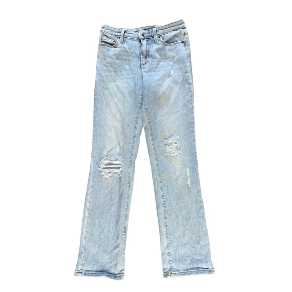 Universal Thread Women's 2 / 26 Jeans Straight Leg High Rise Knee Holes - Picture 1 of 8